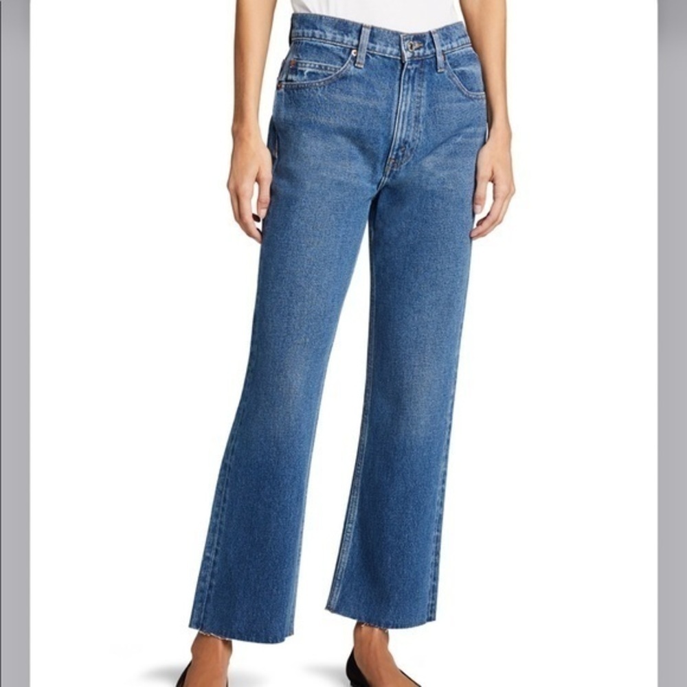 Re/Done High Rise Stove Pipe Stretch Denim Jeans Crop Size 31 NWT